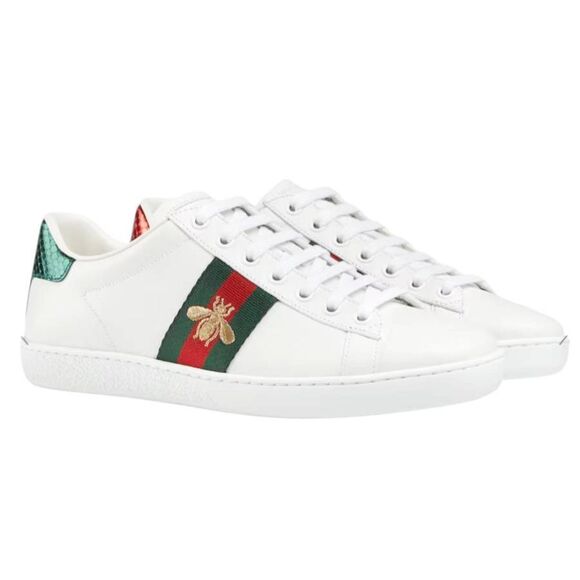 GUCCI Ace Sneaker With Bee Size 34.5 - Picture 1 of 12